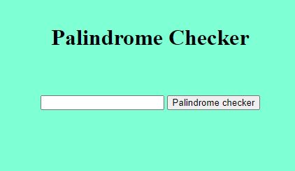 A palindrome checker